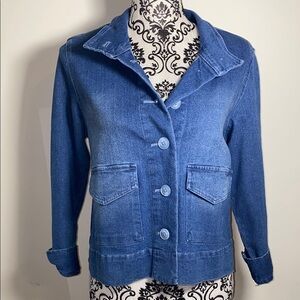 NWT!! Christopher & Banks Blue Jacket Casual Blazer Size PS Petite Small